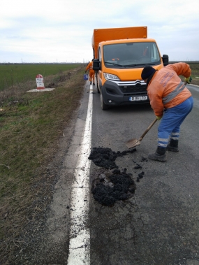 D Slobozia - Reparatii asfaltice cu mixtura stocabila - DN21 km 58-72