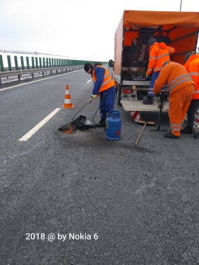 A2 c1 km 166- reparatii cu mixtura stocabila