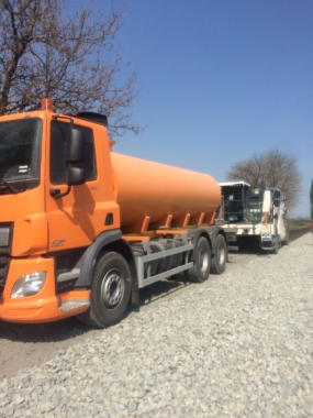 DN21A nivelat piatra cu autogreder, duroport, reciclat km 13+400-13+650