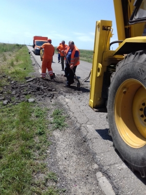 D Slobozia - Reparatii asfaltice cu mixtura calda BA16 DN2C km 66-69