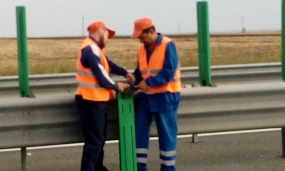 SECTIA AUTOSTRAZI - Montat panouri antiorbire A2 c1 km 199