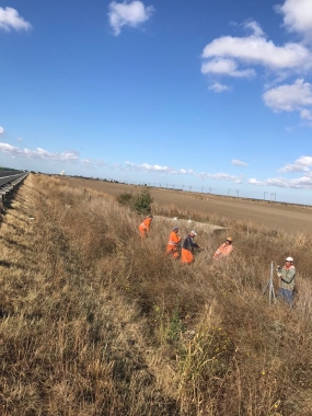 Reparatii la gardul de protectie A2 c2 km 133-134